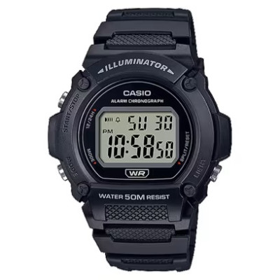 CASIO Black Resin Adult Male W-219H-1A